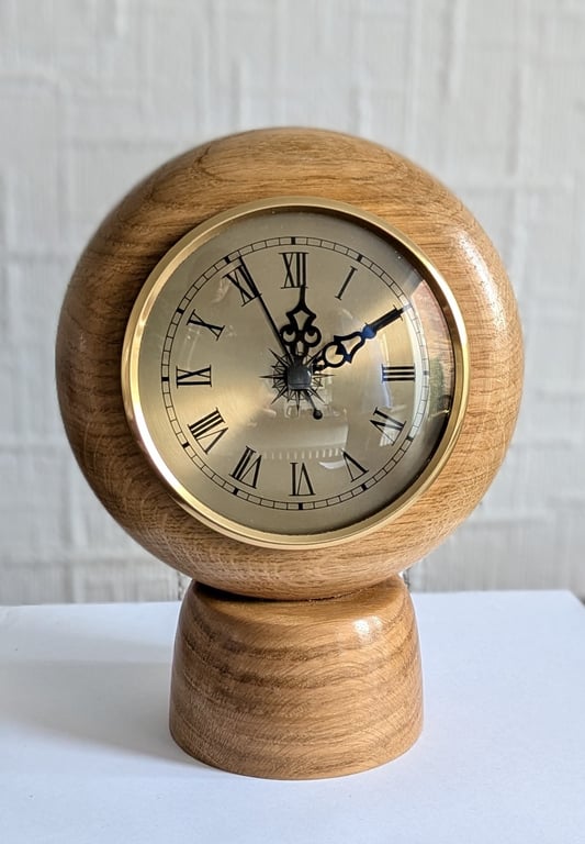 Light Oak Clock on Base