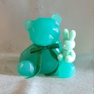 Pale Green Bear and Bunny Keepsake Ornament 