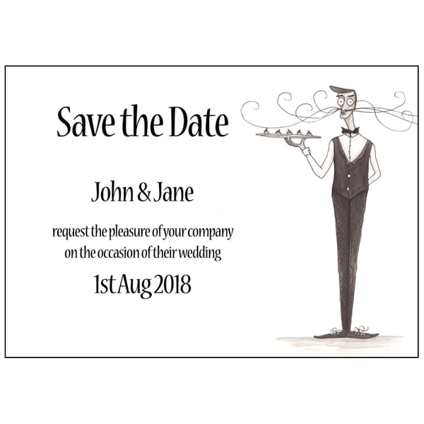 Save the Date Postcards - Canapé anyone?