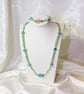 Macramé and Ceramic Necklace & Bracelet Set - Image 1