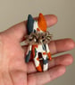 Hand Painted Miniature Cat Art Doll in Calico - Image 4