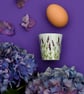 Lavender Egg Cup - Hand Painted - Image 1