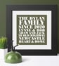 Heart and Home Personalised Print  - available in any colour - Image 5