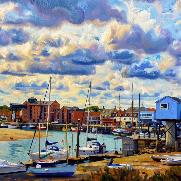 A4 Print Wells-Next-The-Sea North Norfolk Tide House 
