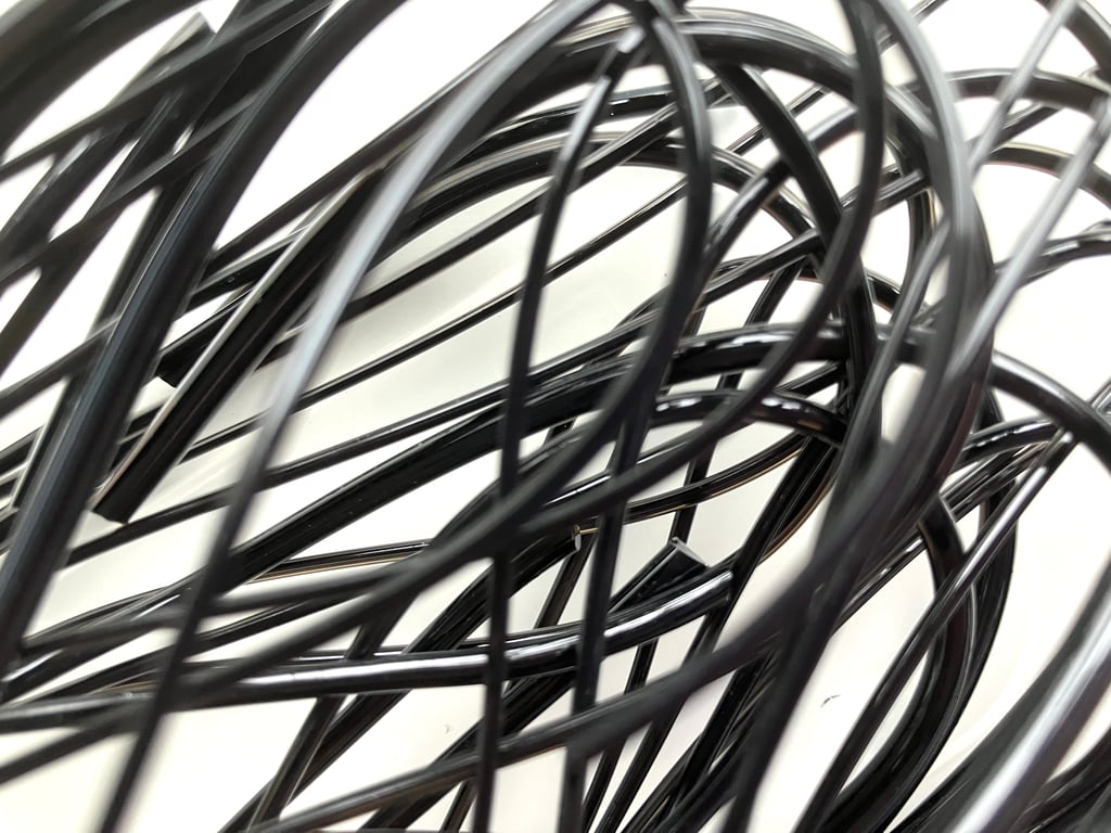 50g Black Bullseye 90coe glass Vitrigraph stringers