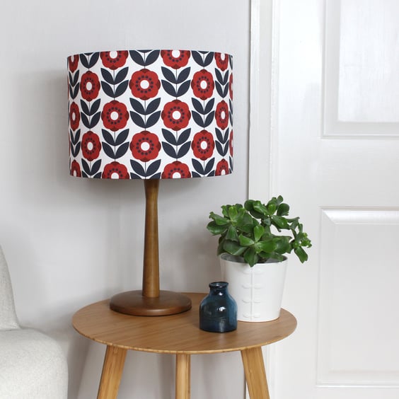 Poppy Drum Lampshade