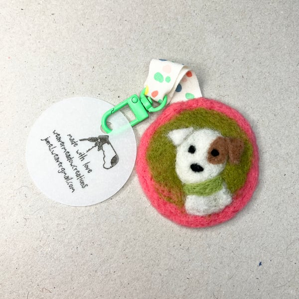 Delighted Dog Keyring