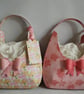 A Pair of Floral Hobo Handbag Style Gift Bags - Pretty in Pink 