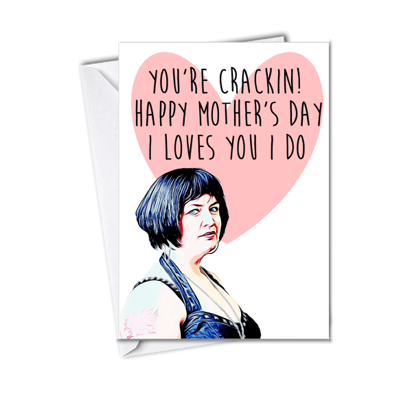 mothers day card Nessa funny humour cheeky witty rude card for mum
