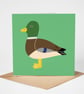Mallard Greeting Card, Duck Blank Card, British Bird Card, Eco Friendly - Image 1