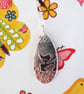 Embossed Robin Pendant Sterling Silver Hallmarked - Image 3