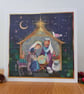 New for 2026 Advent Calendar Style Christmas Card - Moonlit Nativity