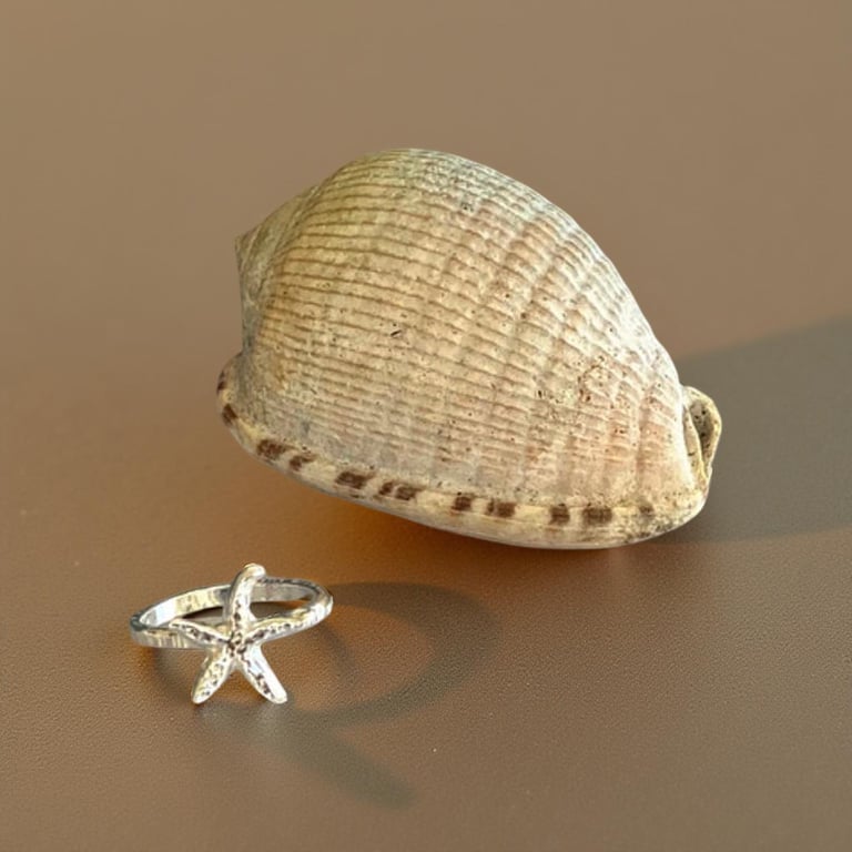 Silver Starfish Ring