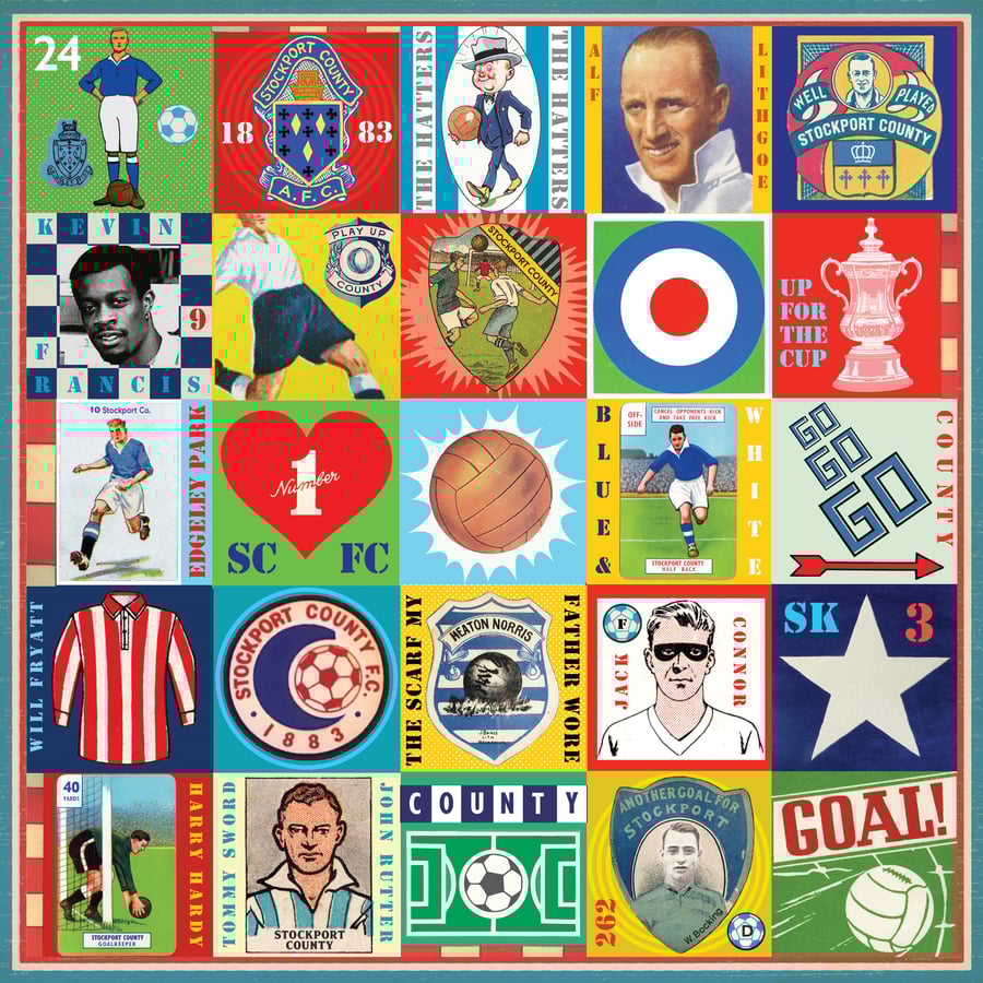 Stockport County Pop Art Football Print