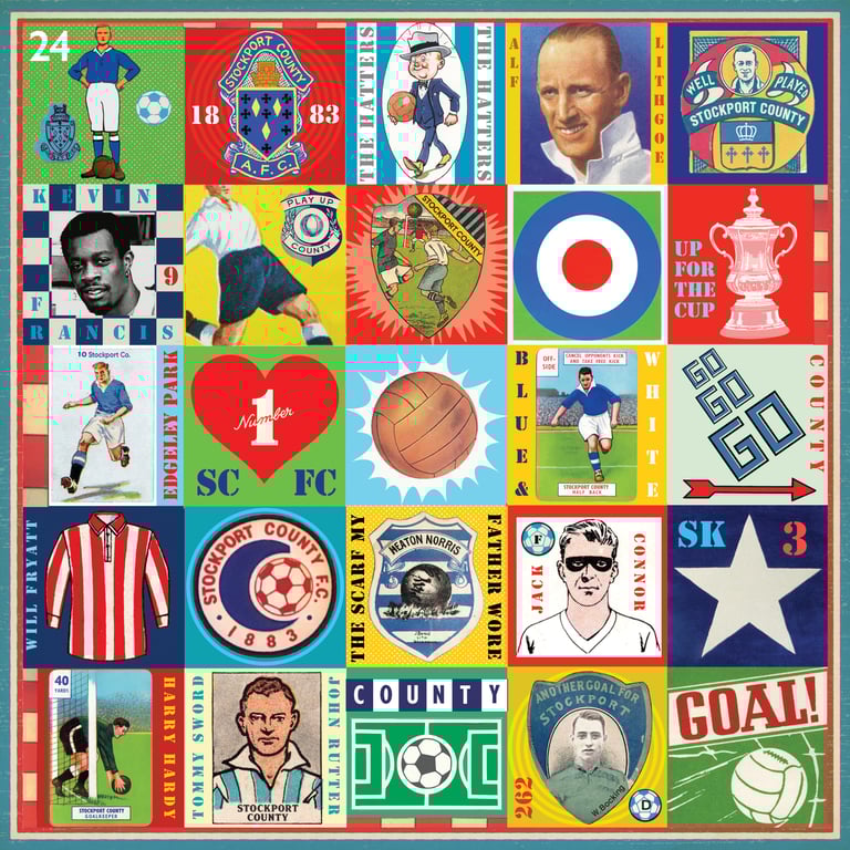 Stockport County Pop Art Football Print