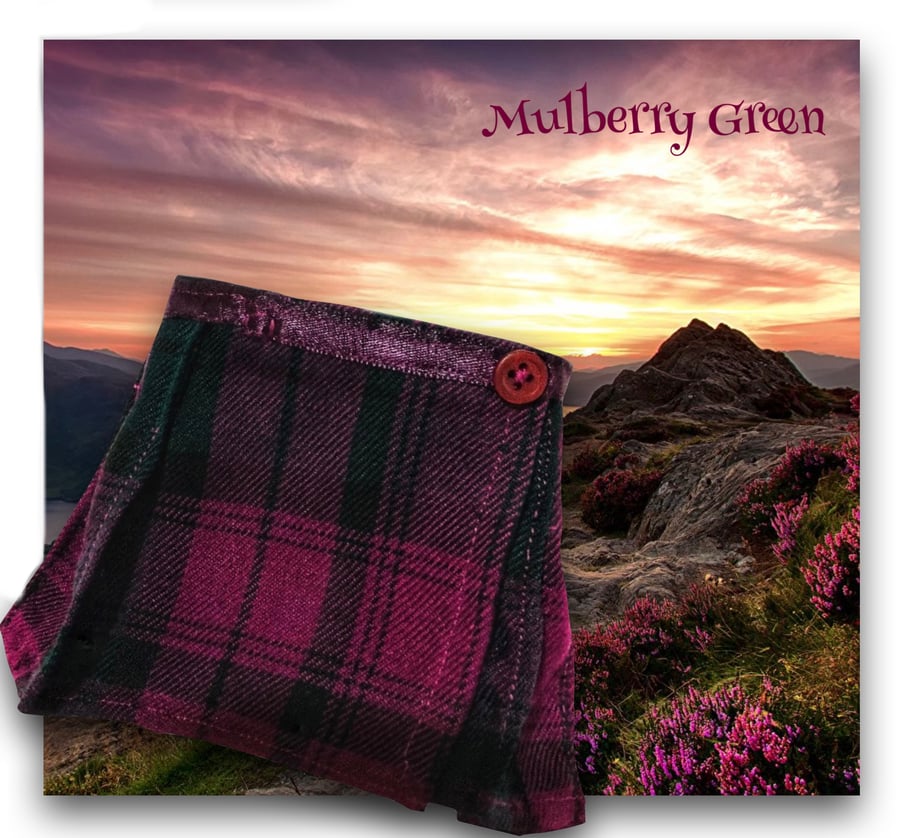 Reserved for Maddie - Plum and Dark Green Kilt