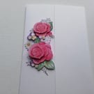 Mothers day card. Birthday card. Card for any occasion. Roses. Ref 384