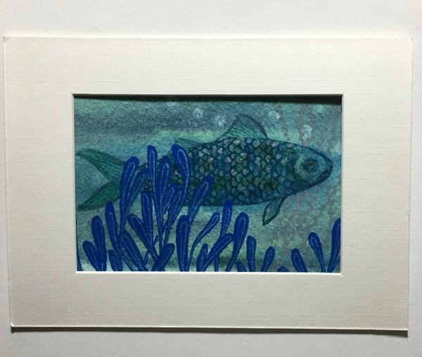 Fish in the Seaweed original painting 