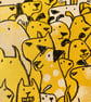 Yellow Dog Ears unframed screen print by Jo Brown Happy Tomato - Image 2