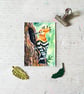 Hoopee Bird Original ACEO miniature painting - One of a kind