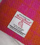 A6 'Harris Tweed®' Reusable Notebook Cover - Pink & Orange Check - Image 3