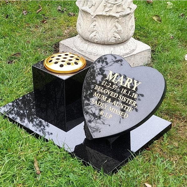  Memorial Grave Marker Stone Flat Cemetery Headstone  Granite Grave Plaque