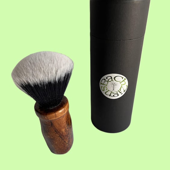 Shaving Brush Handcrafted from a Plum tree root with a Tuxedo Knot (SKU SB12)