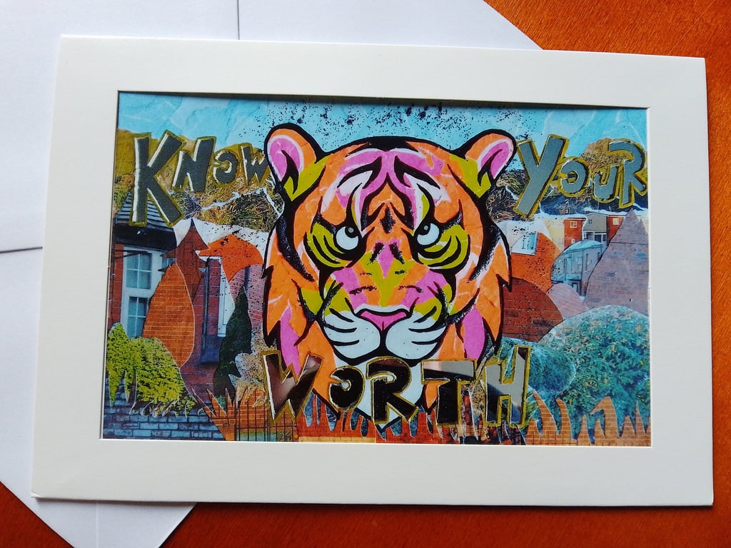 Know Your Worth photo greetings card
