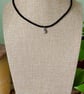 Delicate Black Beaded Necklace with Star or Crystal Pendant. - Image 3
