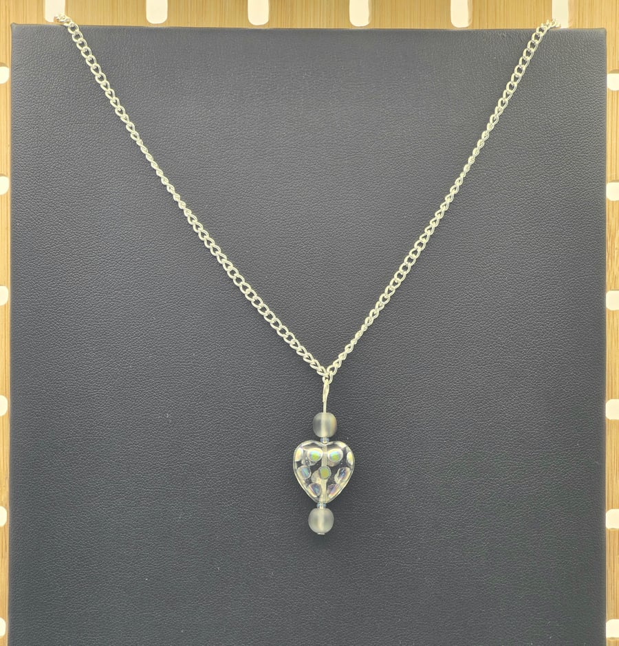 Pinky heart necklace 