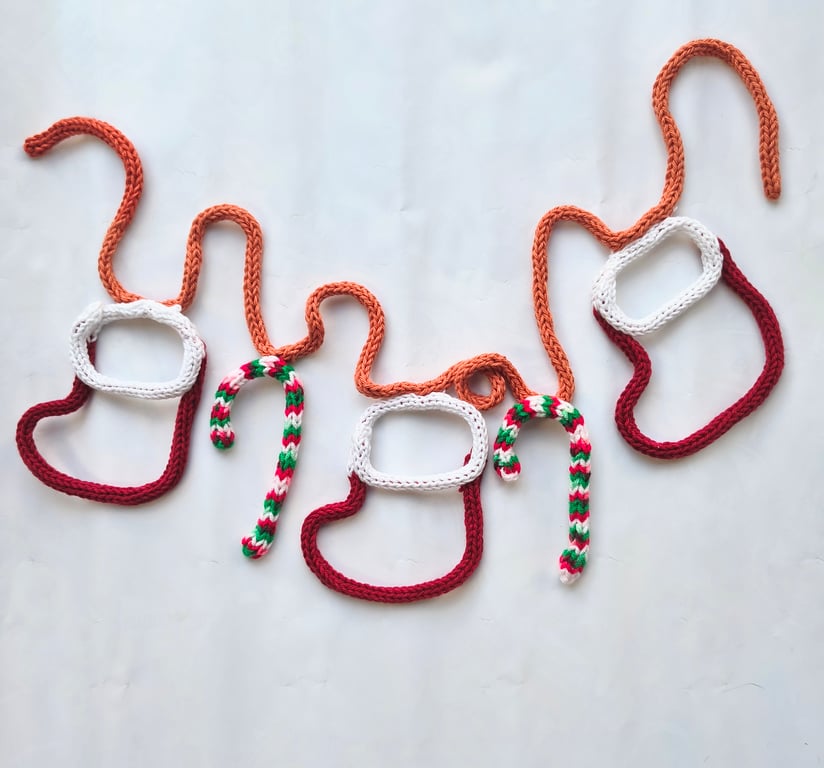 Ho ho ho Christmas stocking & candy cane bunting