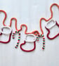 Ho ho ho Christmas stocking & candy cane bunting
