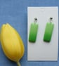 Small Rectangle Gradient Drop Earrings - Image 1