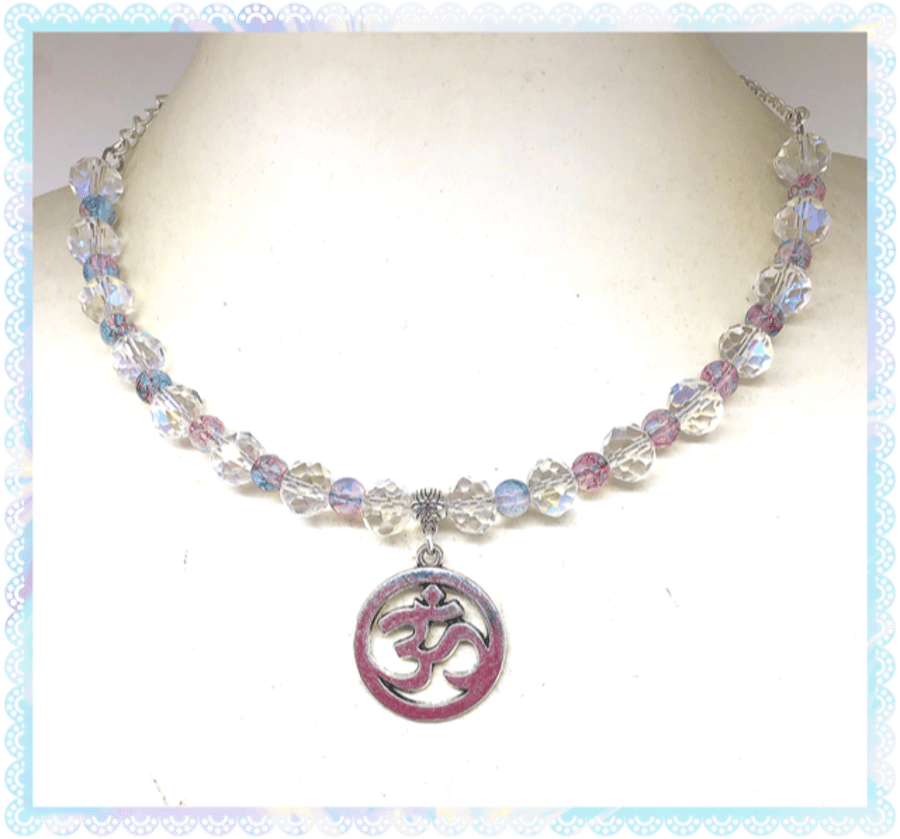 One of a Kind Ohm symbol collar length necklace