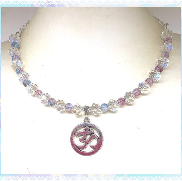 One of a Kind Ohm symbol collar length necklace