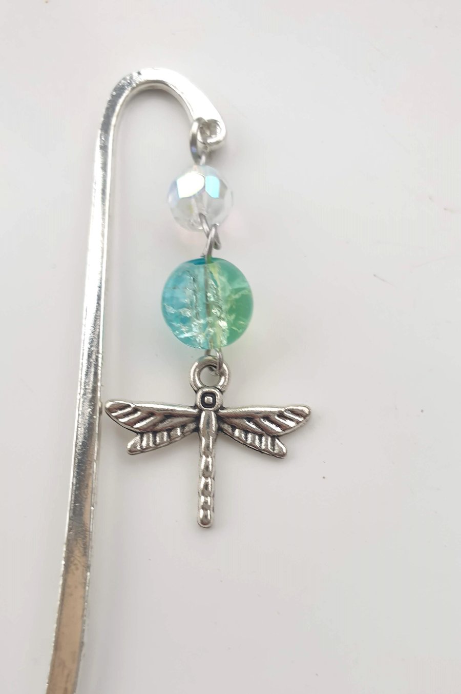 Silver-Plated Bookmark with Dragonfly Charm