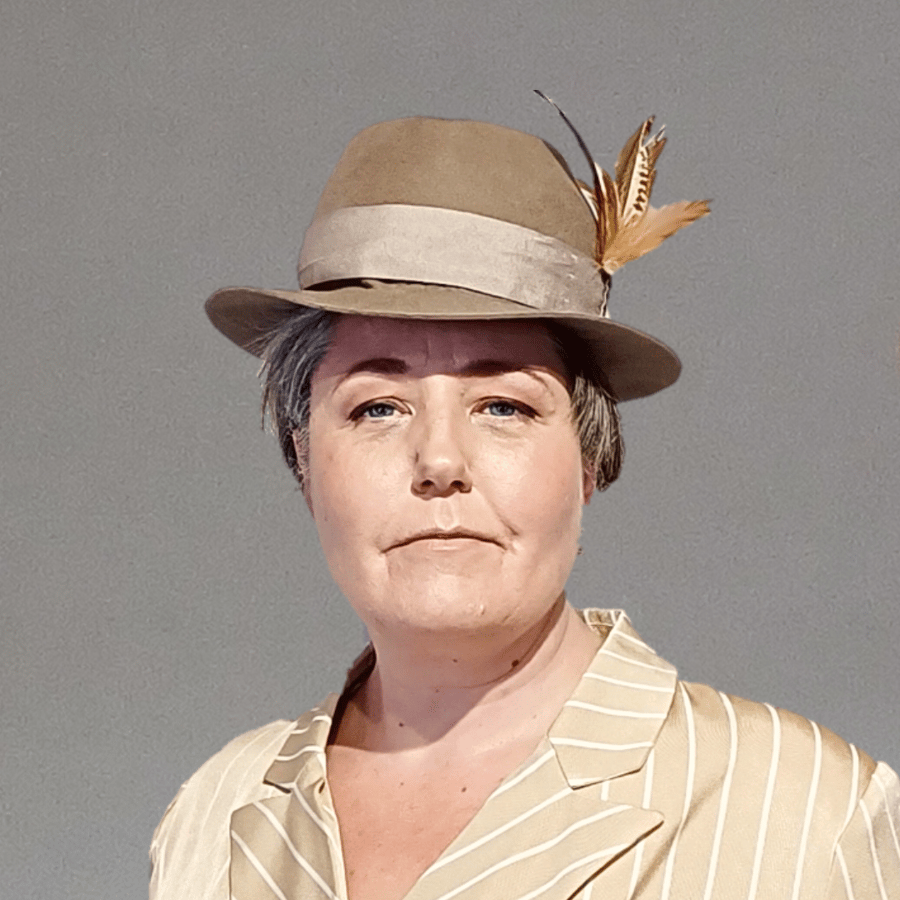 Mid Brown ladies fedora style hat