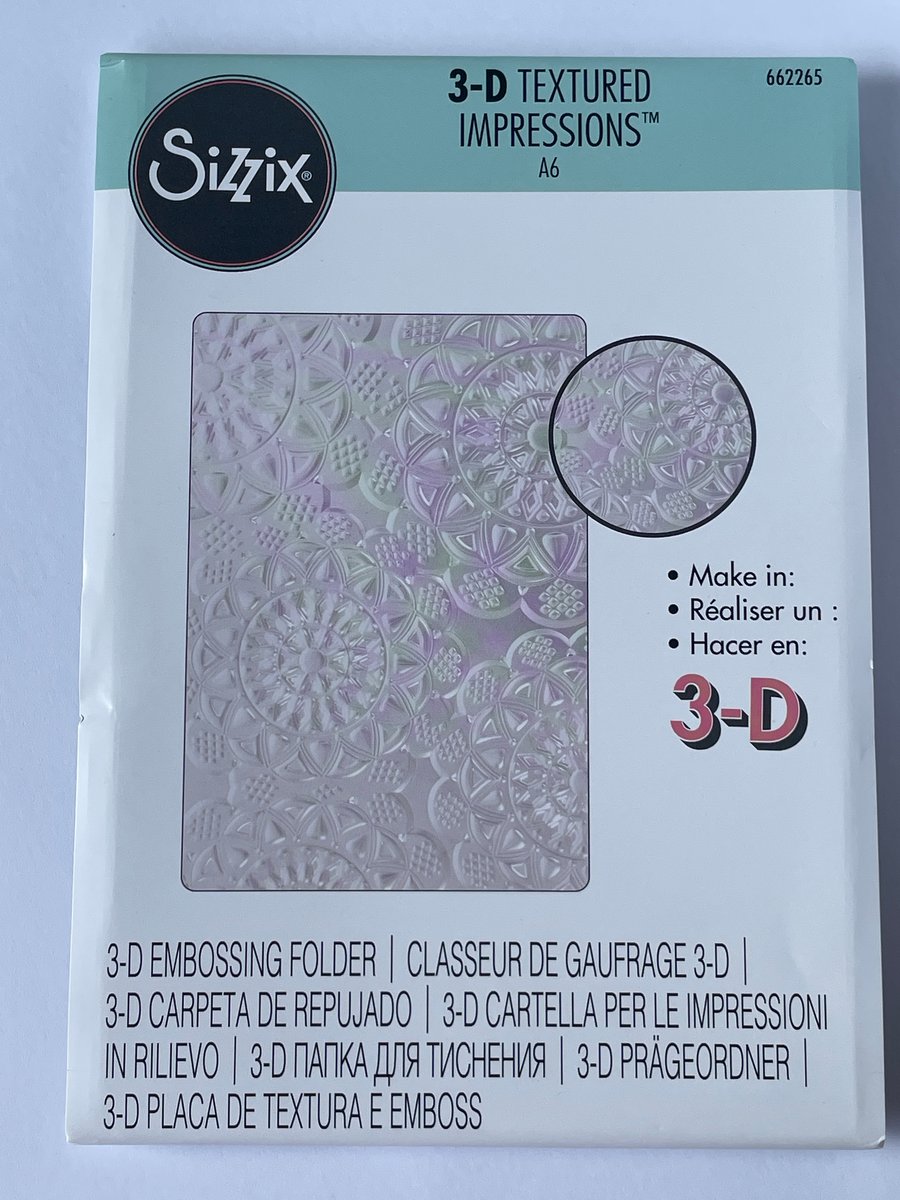 Sizzix 3-D textured impressions A6 embossing folder floral design