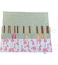 Double pointed case with foxes, fox DPN Case, knitting needle case, crochet hook - Image 1