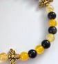 Golden Bee Gemstone Stretch Bracelet - Image 3