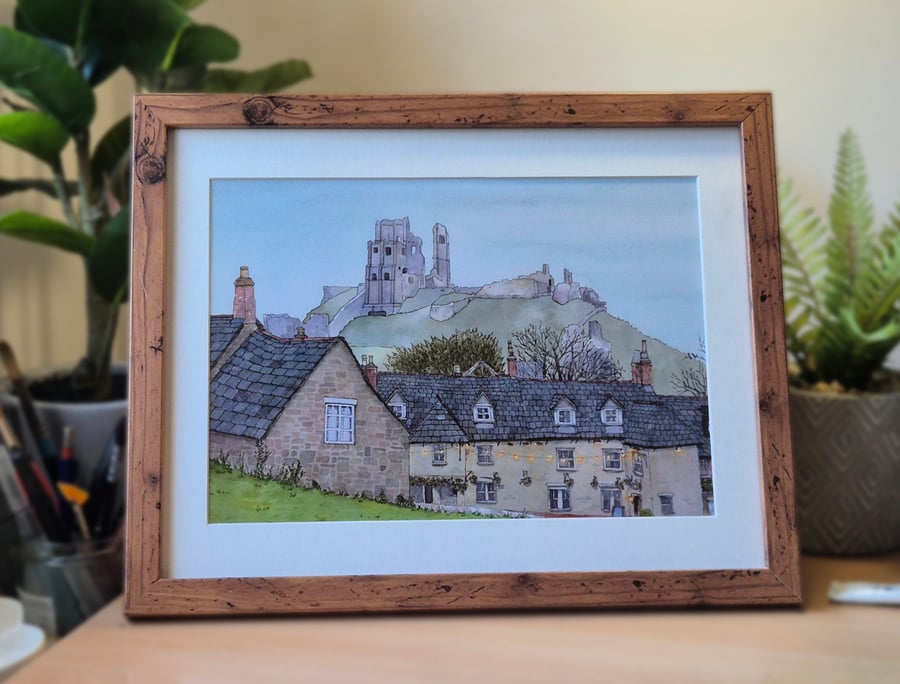 Corfe Castle - A4 Print