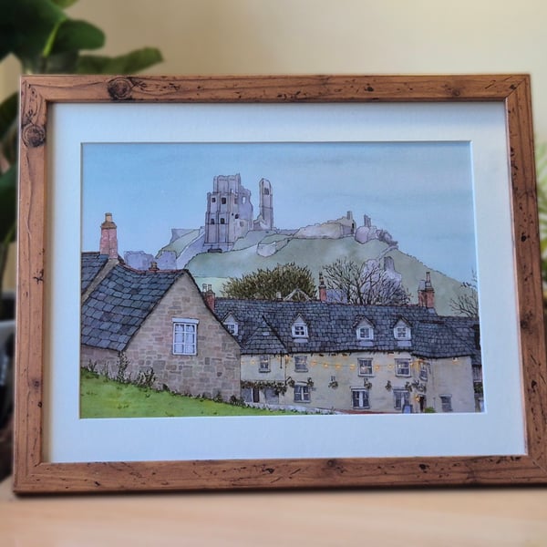 Corfe Castle - A4 Print