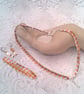 Jewellery Set with Rose Gold and Silver Plated Chevron Metal Beads, Gift for Her - Image 9