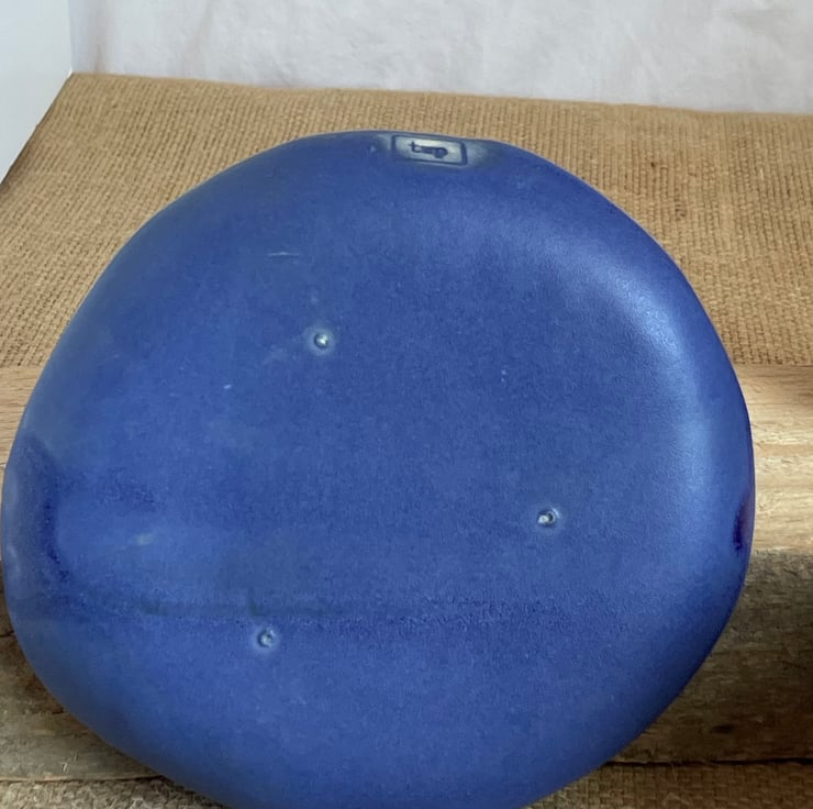 Hand made ceramic tea cup & saucer, blue te... - Folksy