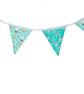 Bunting Blue Bunny Design, Nursery, Chilfren's Bedroom, Home Decor Garland