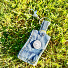 Levi's denim jeans button keyring