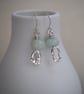 Amazonite and molten silver dangle drop earrings, arc jewellery - Image 7