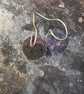   Verdigris Circle Dangle Earrings - Image 3