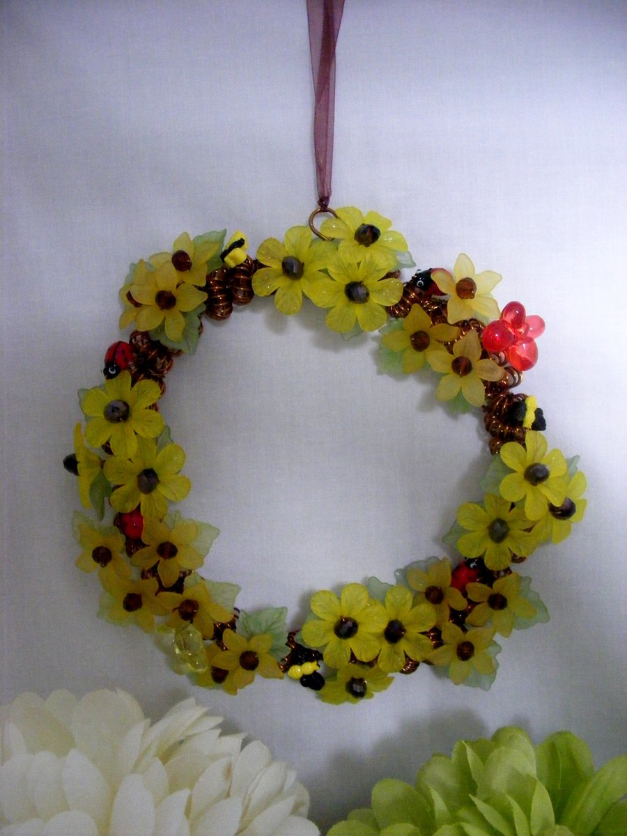 Handmade Sunflower Floral Wreath