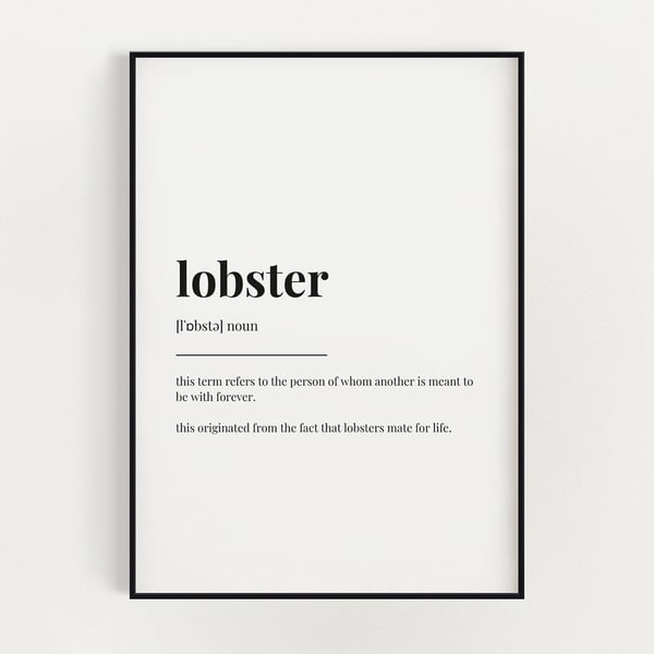 Lobster Definition Print